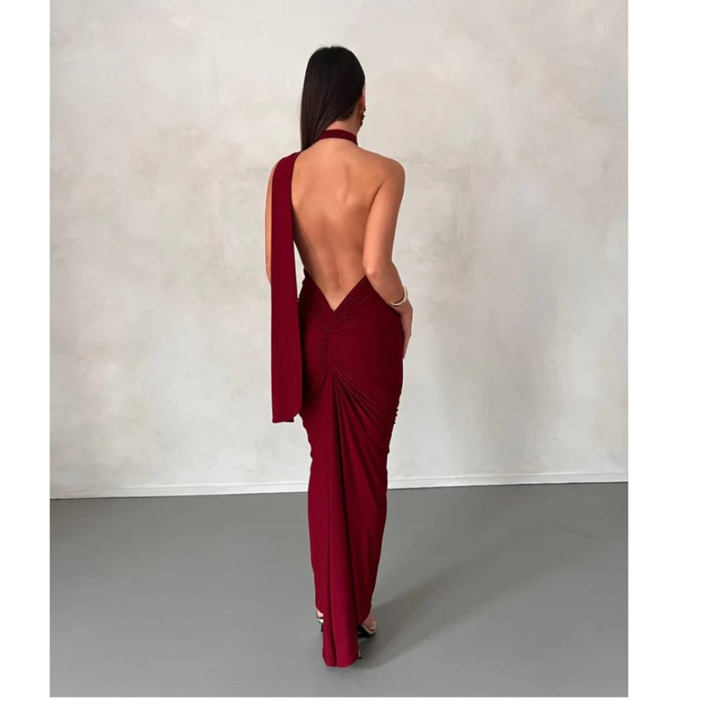 NWT MELANI THE LABLE LEONI DRESS - WINE